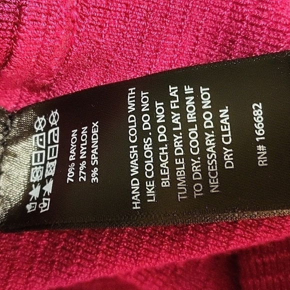 House of Harlow 1960 Magenta Ribbed Bodycon Deep V-Neck Mini Dress - Size M - Picture 6 of 10